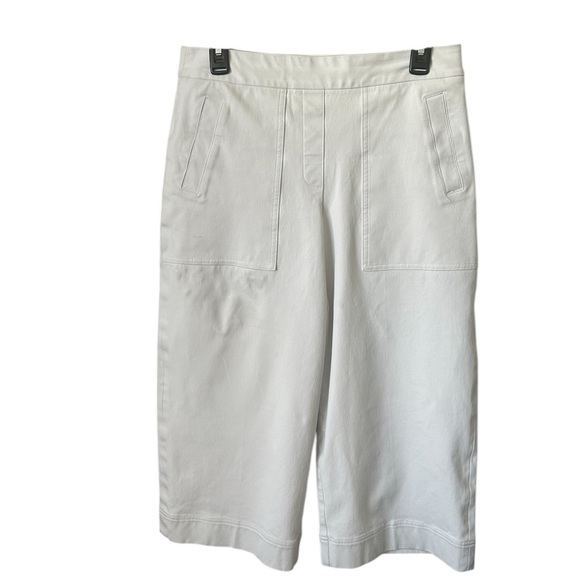 SPANX 20479Q Cropped Wide Leg Classic White Pull-on Shaping Pants M - Picture 1 of 8